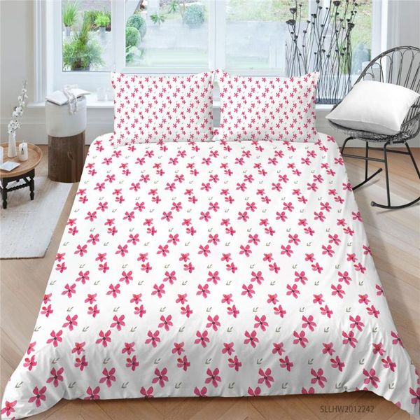 

bedding sets pink flowers bed set for girls simple sweet duvet cover leaves single  twin full king double floral comfortable