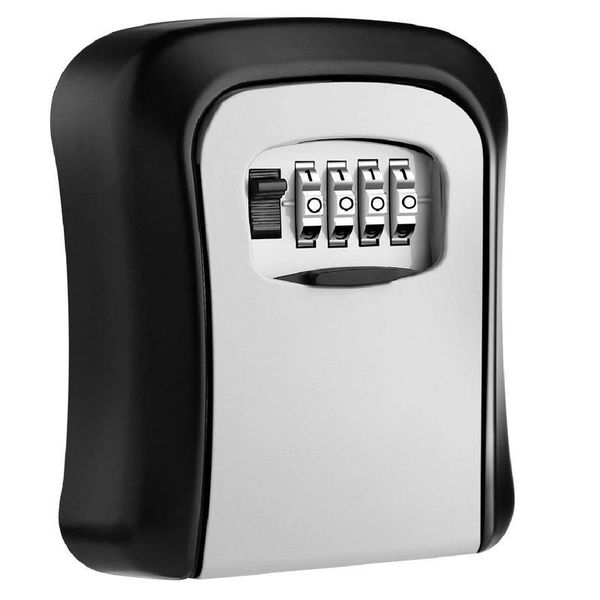 

emergency lights key lock box wall mounted aluminum alloy safe weatherproof 4 digit combination storage indoor outdoor