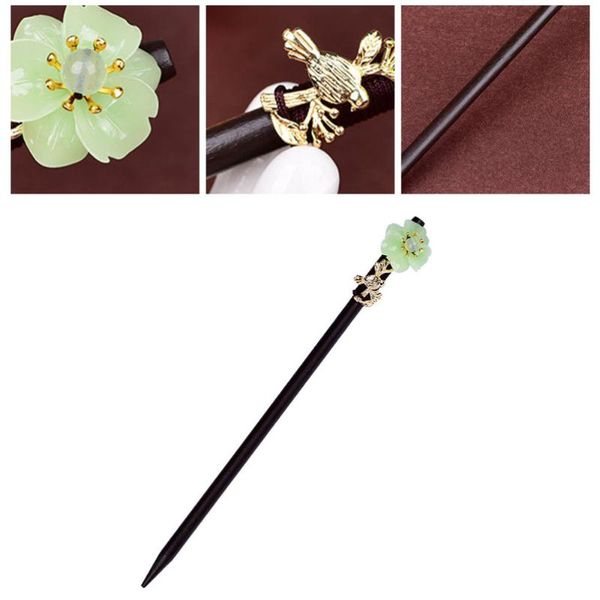 

hair clips 1pc elegant stick retro style hairpin fashion accessory for lady black