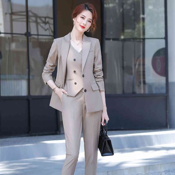 

pant 3 female garment formal blazer vest and lady suit pants office pink design khakis business clothes, White