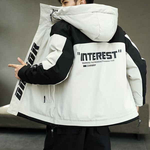 

men's jackets style winter coat men thickened cotton-padded jacket youth outwear coats drop yvsu, Black;brown