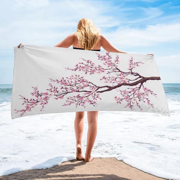 

towel pink cherry blossoms flower beach household item bathroom accessories microfiber bath towels mat yoga