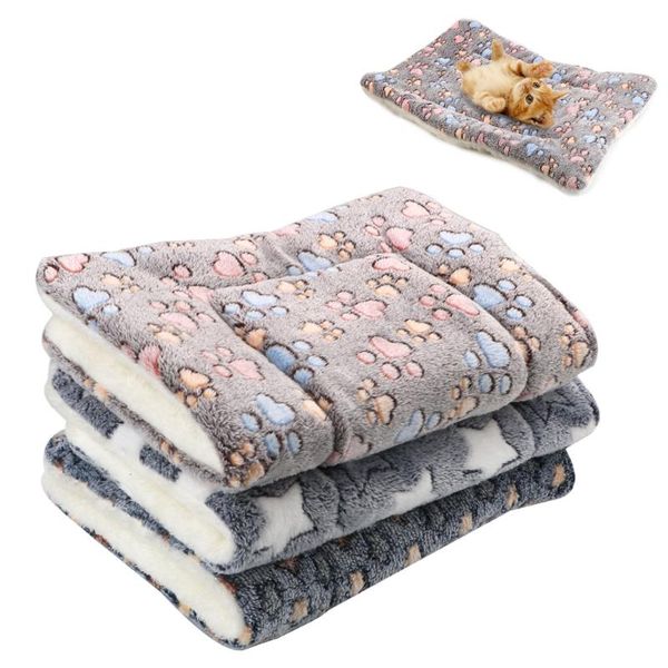 

kennels & pens pet blanket cat bed soft coral fleece flannel winter dog puppy mat thicken warm sleeping sofa cushion cover