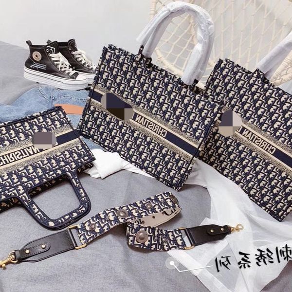 

luxurys bag women new handbag embroidered canvas shopping bag84a8