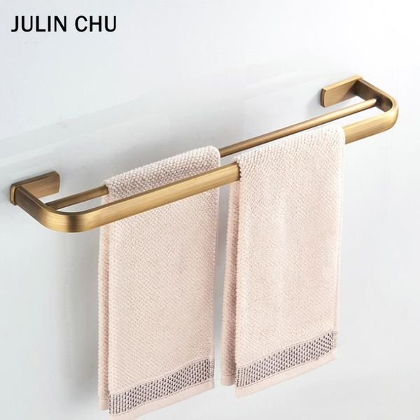

bronze bathroom towel bar antique brass wall mounted double towels hanger shelf rack for lavaroty kitchen bath room el 57 cm racks