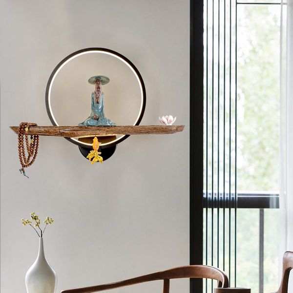 

wall lamp chinese style zen space creative personality aisle tea room dining light bulb bedroom bedside
