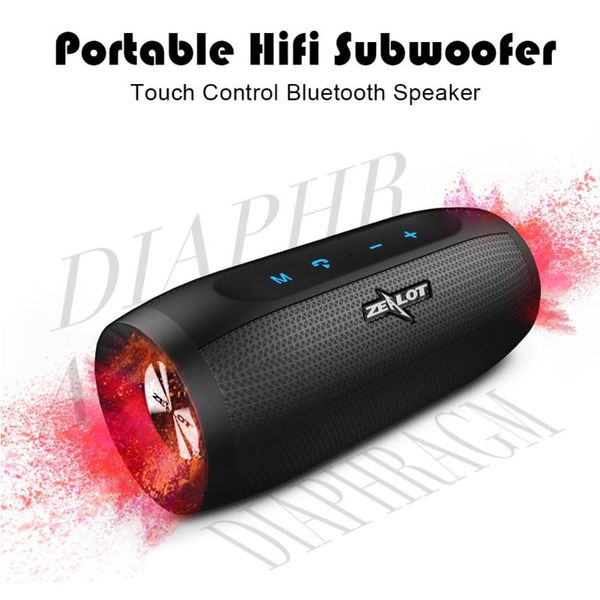 

portable hifi subwoofer tws bluetooth wireless speaker high power stereo loudspeaker bank outdoor waterproof caixa de som speakers