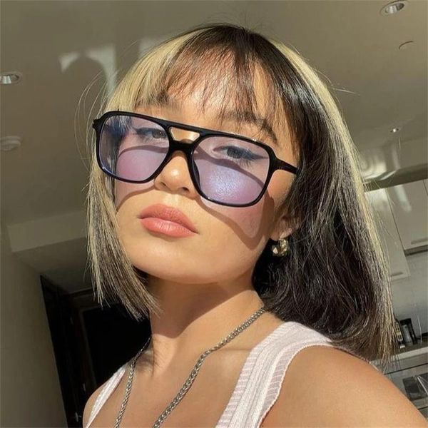 

sunglasses onevan classic big framen women double beam square women/men fashion ocean lens gafas de sol hombre, White;black