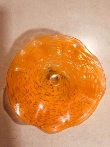 

chihuly style handmade blown glass plate for wall decor lamp