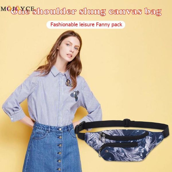 

fashion print shoulder crossbody waist bag zipper fanny chest packs bags