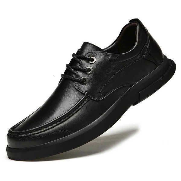 

tangzuo ch1023 set of feet, ch1025 lace up, casual leather sho, batch 125, Black