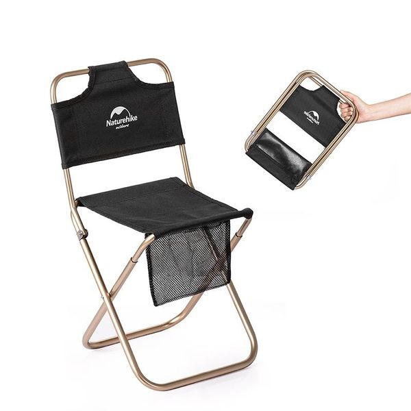 

naturehike alluminum alloy frame 600d oxford cloth fabric outdoor camping folding stool relax rest backrest chair for fishing camp furniture