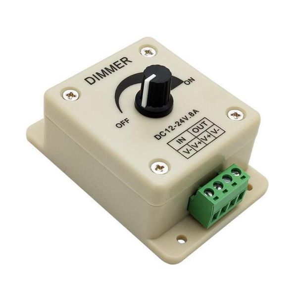 12V 24V Напряжение LED Dimmer Выключатель 8A PLAST / 30A Алюминиевый регулятор регулируемый контроллер для одноцветных светодиодов Светодиодные светильники