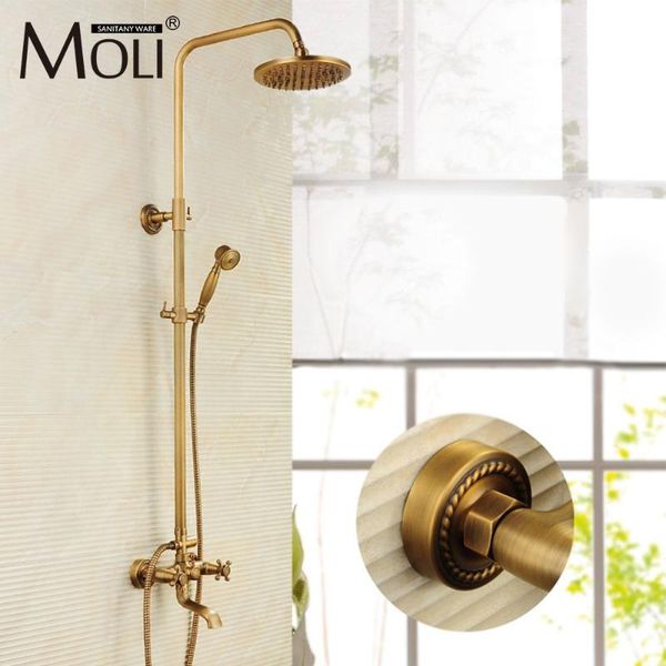 

rain shower faucets antique brass tub faucet with 8 inch head + hand bathroom sets