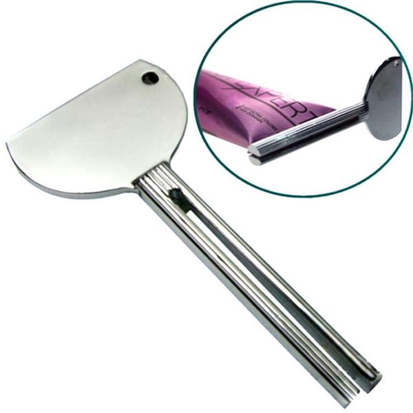 

stainless steel metal tube toothpaste squeezer bathroom hair color dye cosmetic paint dispenser for washroom toothbrush holders