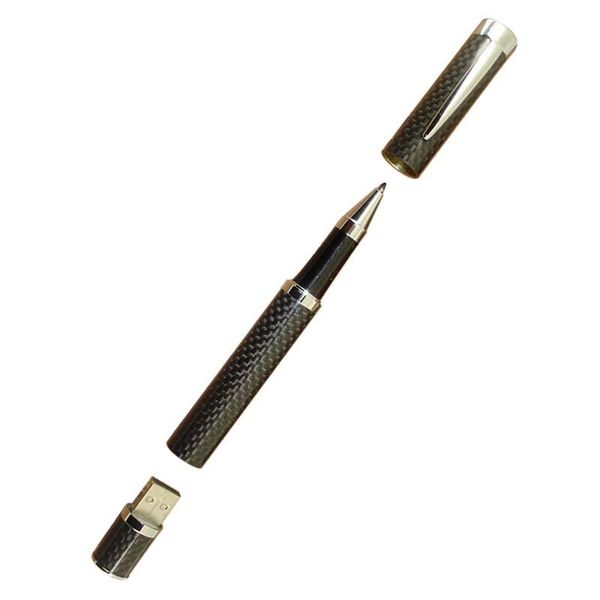 

full carbon fiber usb pen with 16gb memory for pc or lapcomputer accessories drive ballpoint pens, Blue;orange