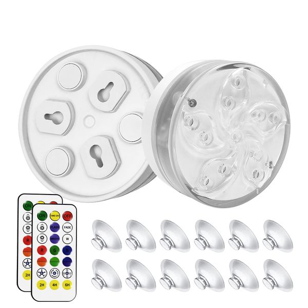 

submersible led light rgb rf remote ip68 waterproof pond lights 4packs/box