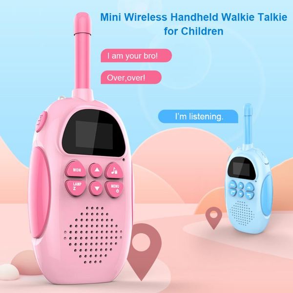 

walkie talkie 2pcs for kids wireless handheld walkie-talkies 22 channels 2 way intercom radio toys with children gift