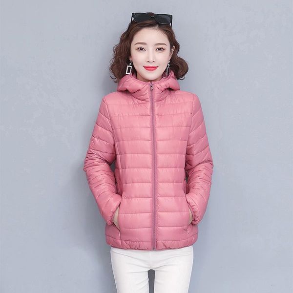 

women's jackets cotton 2021 fashion hooded slim winter jacket, Black;brown