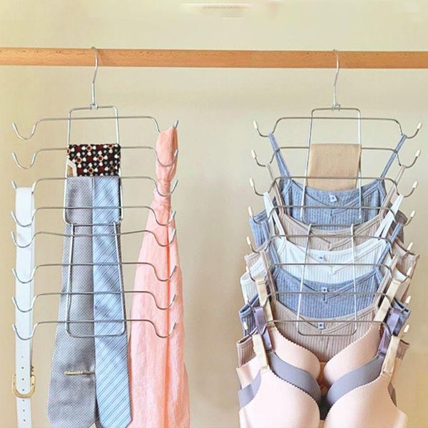 

foldable stainless steel underwear hanger clothes for drying towels bras baby gloves hangers & racks