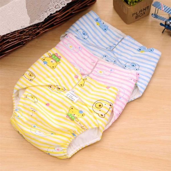 Lavável Bebê Fralda Fralda Capa À Prova D 'Água Desenhos Anterior Desenhos Animados Bebe Bebe Bebê Diapers Reusável Pano Fralda Terno 0-18Months 211028