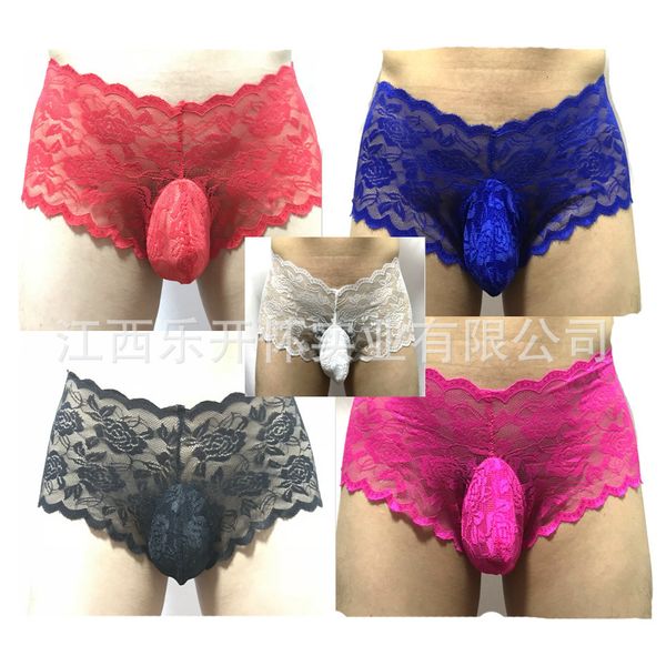 

european and american men's lace underwear nightclub bar stage, Black;white