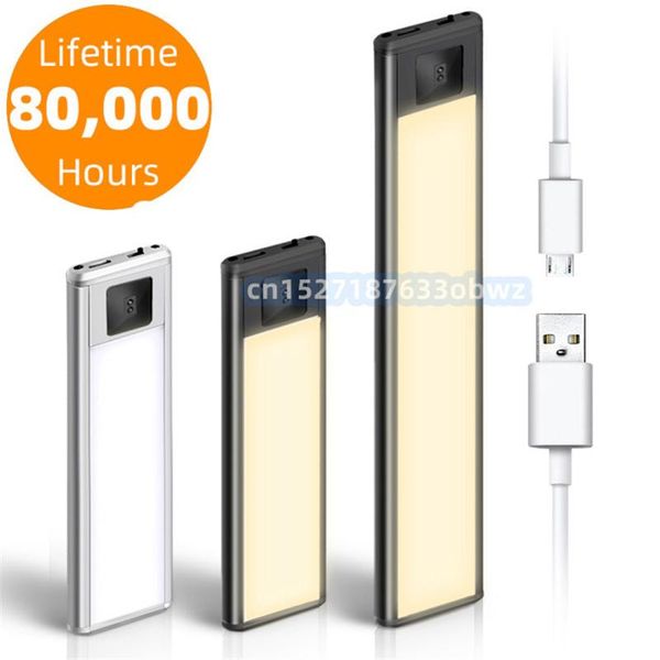 

cabinet lighting led always light closet usb lamp with motion sensor wireless for kitchen under furniture decoration h
