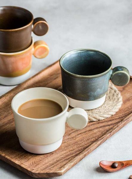 

mugs creative round handle coffee cup ceramic mug tea