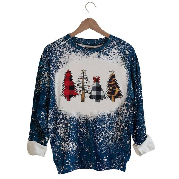 

women's hoodies & sweatshirts santa claus printing shirt hoodie women long sleeve round neck snowflake sweatshirt oversized xmas street, Black