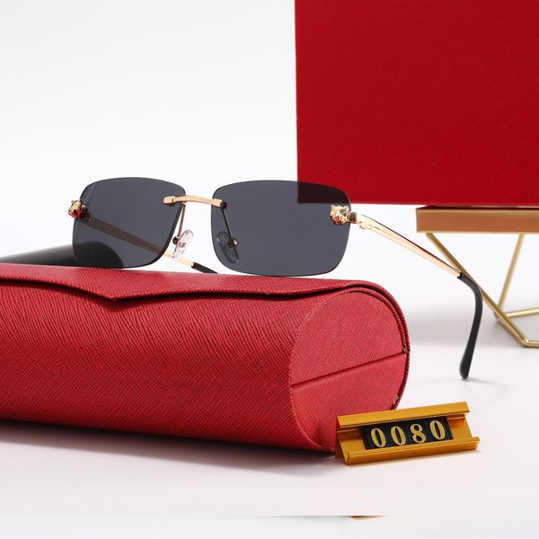 

Fashion Man Womens Sunglasses Ultra-light borderless rectangular lens gradient Sun glasses UV400 6 Color Excellent Quality de sol gafas with Box lunettes gafasa