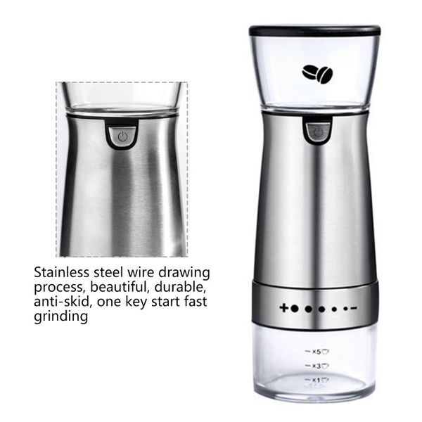 

coffee roasters usb electric grinder adjustable kitchen cereals nuts beans spices grains machine tool