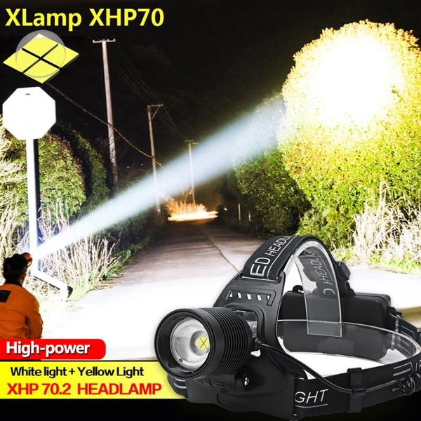 

bike lights light xhp70 led headlamp headlight reachargable zoom torch lamp 18650 cycling lantern for bicycle hat 2021