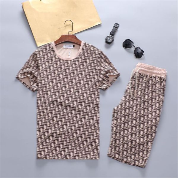 

mens tracksuits summer 2 two piece tracksuits solid short sleeve hoodies letter pants joggers suit sportswear womens suits, Gray