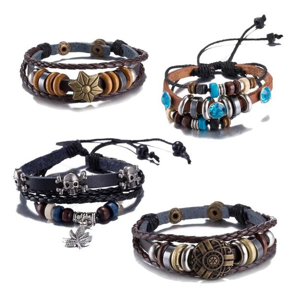 

charm bracelets european and american vintage jewelry fashion creative decoration resin metallic rhinestone hexagram disk leather bracelet, Golden;silver