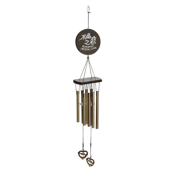 

decorative objects & figurines bronze 8 tubes metal bells wind chime outdoor garden hanging decor gift (random style)