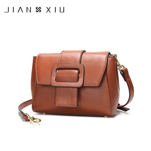 

evening bags jianxiu brand women messenger split leather shoulder crossbody bag 2021 small belt decoration ladies luxury