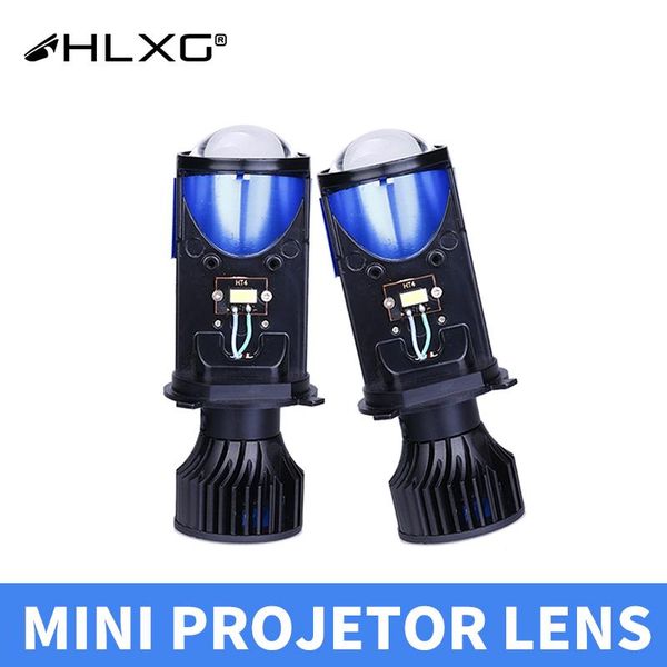 

car headlights 25000lm h4 lens led lamp bi-led mini projector lenses auto headlight bulbs fog lights hi/lo beam left hand drive lhd hlxg