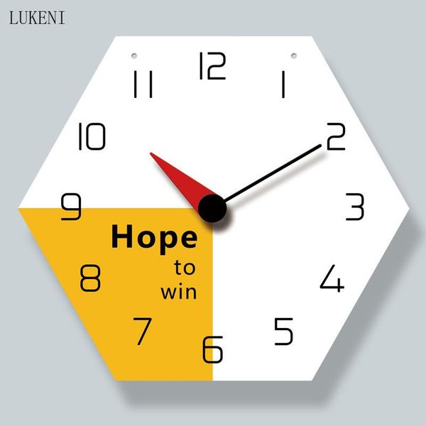 

wall clocks hope to win hexagonal 14-inch lanyard clock home decor