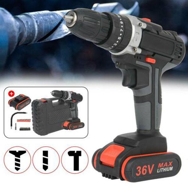 

2speed cordless hammer impact rechargeable multifunction electric drill screwdriver with lithium battery drills tool hand tools