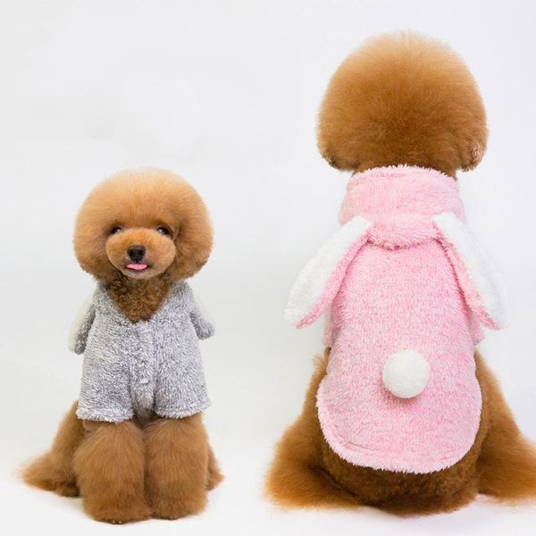 

dog apparel style autumn and winter creative fashion simple ears pet cotton-padded clothe thicken warm small clothing