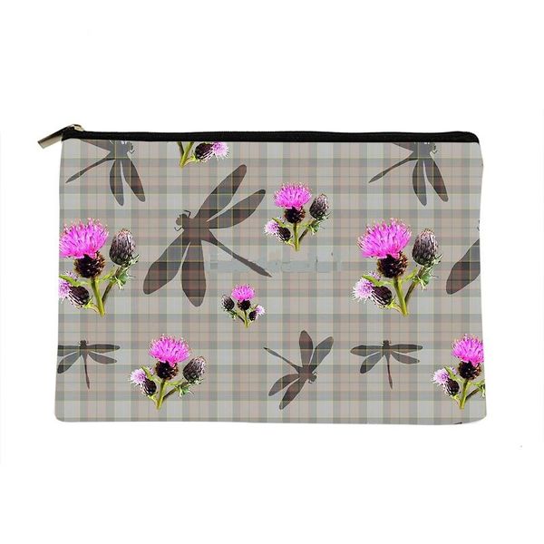 

cosmetic bags & cases women scottish dragonfly printed make up bag fashion cosmetics organizer for travel colorful storage lady