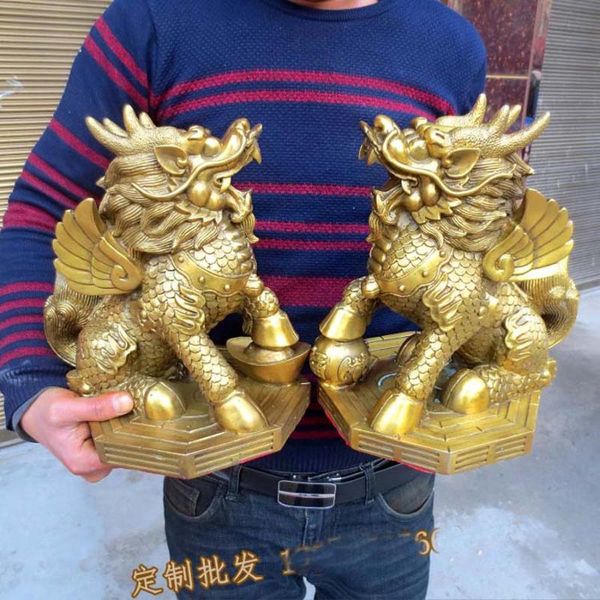 

decorative objects & figurines a pair 2p home shop company business booming money drawing bring good luck exorcise evil spirit dragon kylin