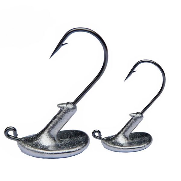 

10pcs/lot 3.5g 5g 7g 10g 14g tumbler lead head hook jig bait fishing for soft lure tackle accessorie hooks