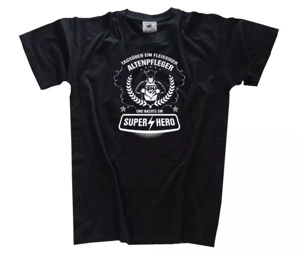 

daytime a fortress carers and night a super hero t-shirt s-xxxl, White;black