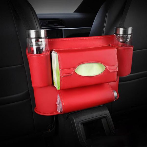 

car organizer hanging bag luxury pdated leather tissue box storage travel convenient adjustable seat back container