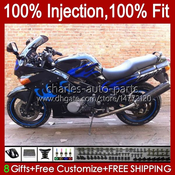 Инъекционные тела для Kawasaki Ninja ZZR400 ZZR-400 ZZR-600 00 01 02 03 04 05 06 07 84HC.38 Blue Flame New ZZR 600 400 ZZR600 1993 1994 1995 1996 1997 1998 1998