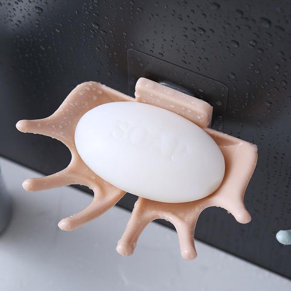 

bath accessory set 3pcs creative no-punching six bathroom soap tray crown shaped with multiple drainage holes space saving holder