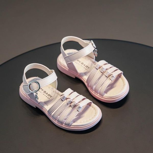 

summer wind girls sandals children toddler beach cute bow princess shoes, Black;red