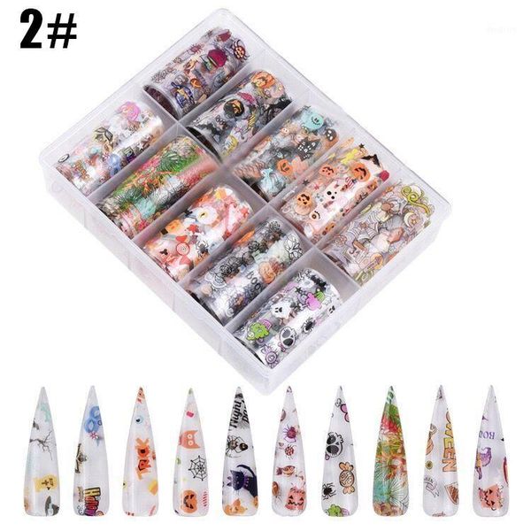 

sheet christmas nail foil stickers decals art nails transfer for diy drop smj1, Black