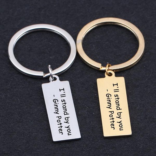 

keychains keychain engraved i will stand by you personalized custom name gift for boyfriend girlfriend son good friend key ring set, Silver